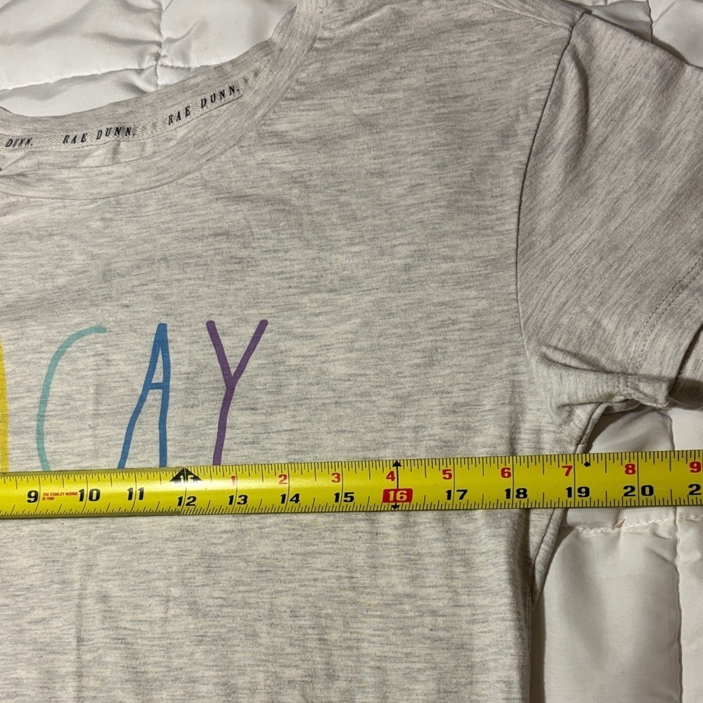Rae Dunn Gray VACAY T-Shirt - Picture 5 of 7